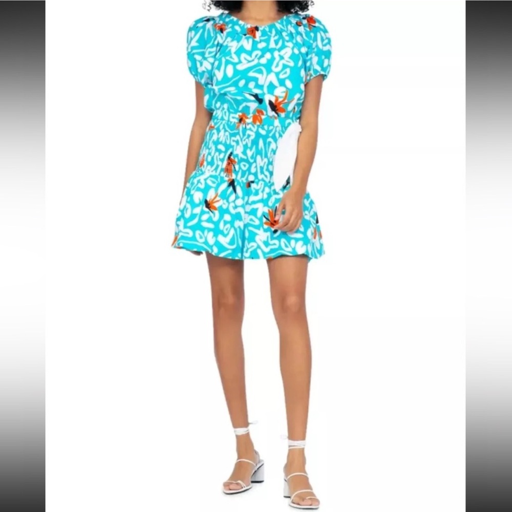 TANYA TAYLOR Gwen Graphic Floral-Print Dress Size 10
